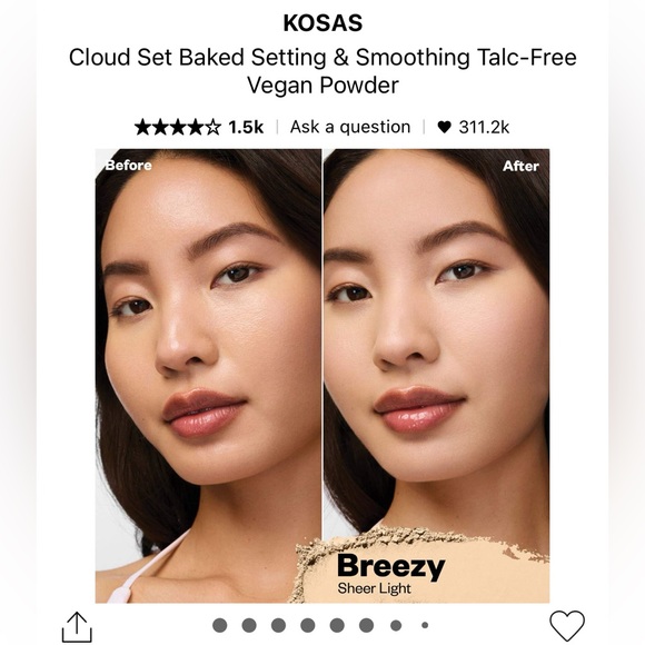 KOSAS  Set Baked Setting & Smoothing Talc-Free
Vegan Powder - Picture 2 of 11